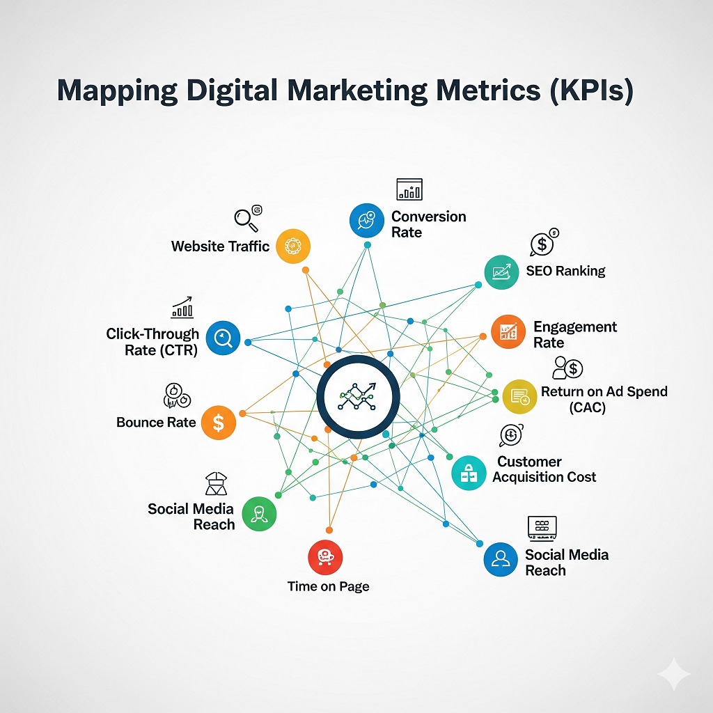 מיפוי מדדי שיווק דיגיטלי (KPIs)